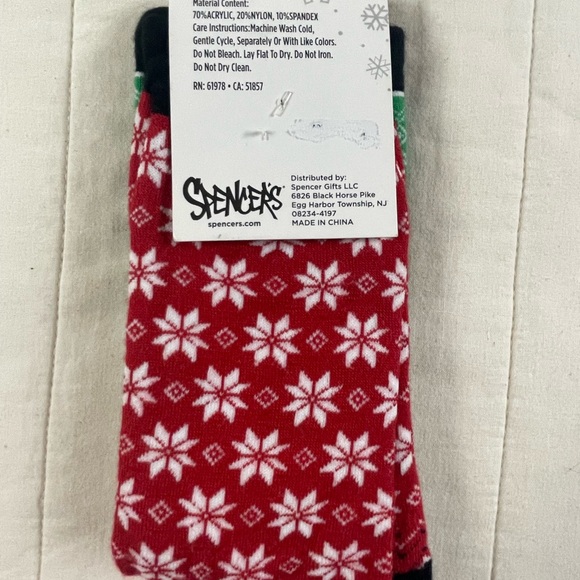 Spencer’s FAFO Green Funny Santa Socks - Picture 5 of 7